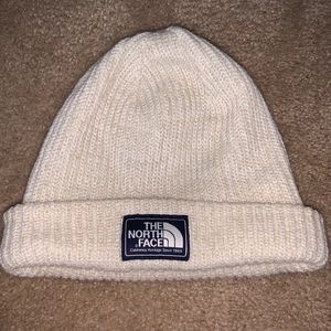 White North Face Beanie